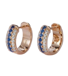 925 Silver Electroplating 18k Gold Ear Ring